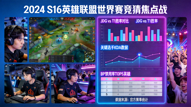 S16英雄联盟竞猜新闻动态配图，LOL世界赛竞猜热门焦点对阵数据与赛场实况画面